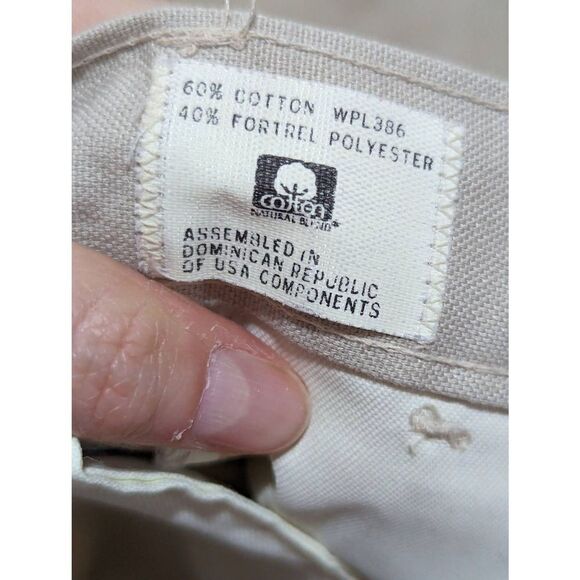 Haggar Casuals Men's Cream Mid-Rise Cotton Blend Chino Shorts Size 40 - Picture 5 of 6